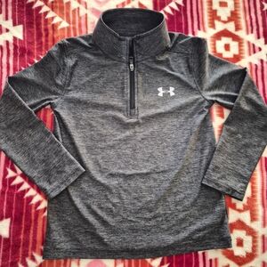 Under Armour Kids 1/4 Zip Performance Pullover Gray Size 5